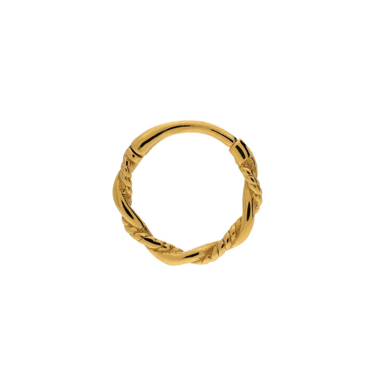 Lucardi - Dames Stalen goldplated helixpiercing - Piercing - Staal - Goudkleurig