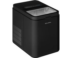 Salora ICE12B ijsblokjesmachine – 12 kg per 24 uur – 2 ijsformaten – Vers ijs in 6-9 minuten – Matzwart