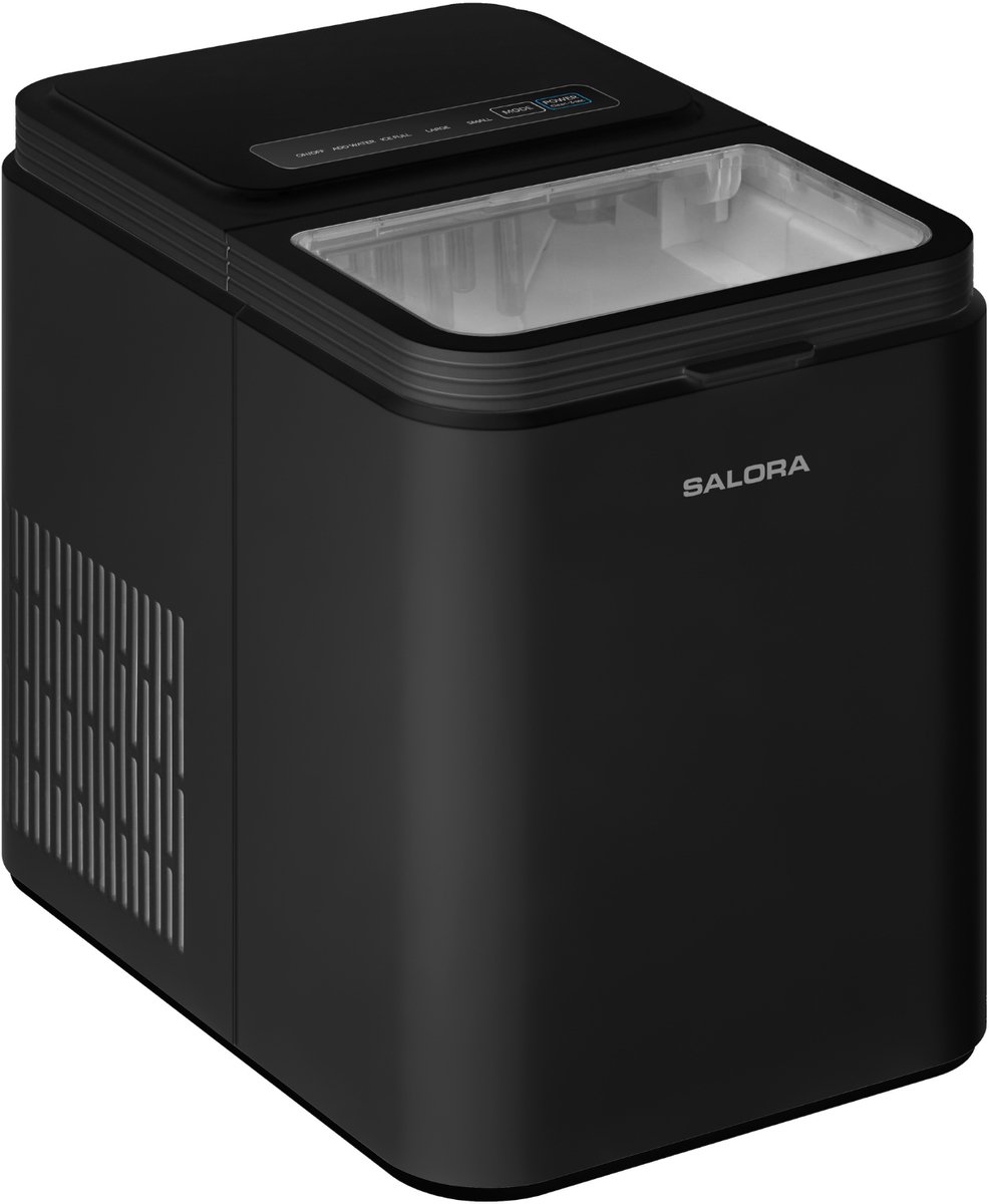 Salora ICEMAKER12B ijsblokjesmachine - 12 kg per 24 uur - 2 ijsformaten - Vers ijs in 6-9 minuten - Matzwart