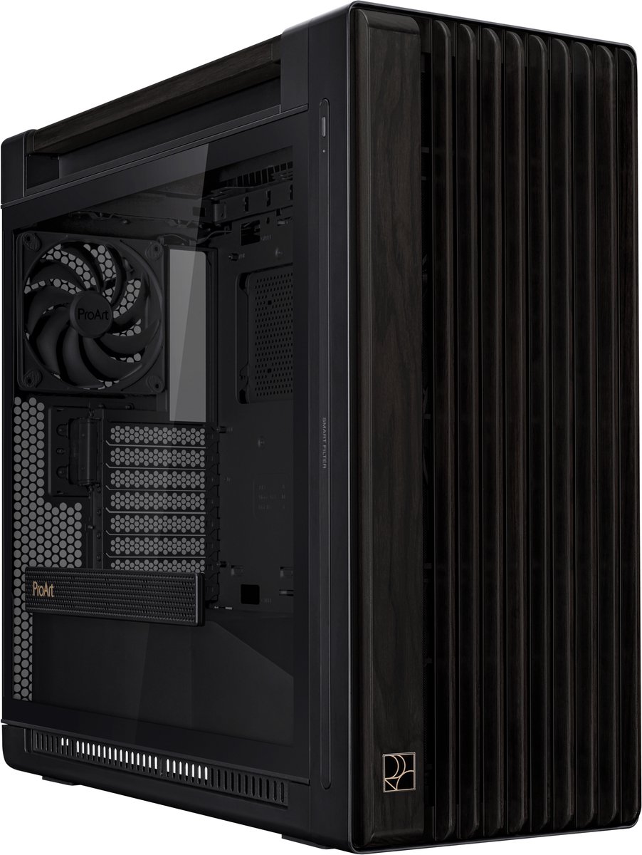 ASUS ProArt PA602 Wood Edition - Tempered Glass Panel big tower behuizing
