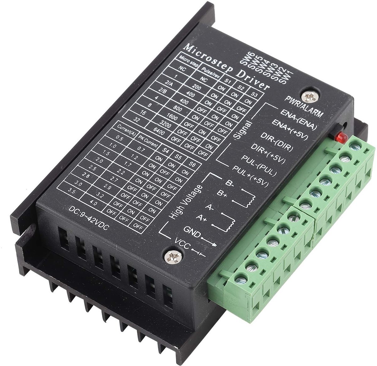aladdien Stepper Motor Driver - 0.5-4A - Oververhitting bescherming - 9-40V - Microstepping - Nema motoren - Precisie controle - Betrouwbaar