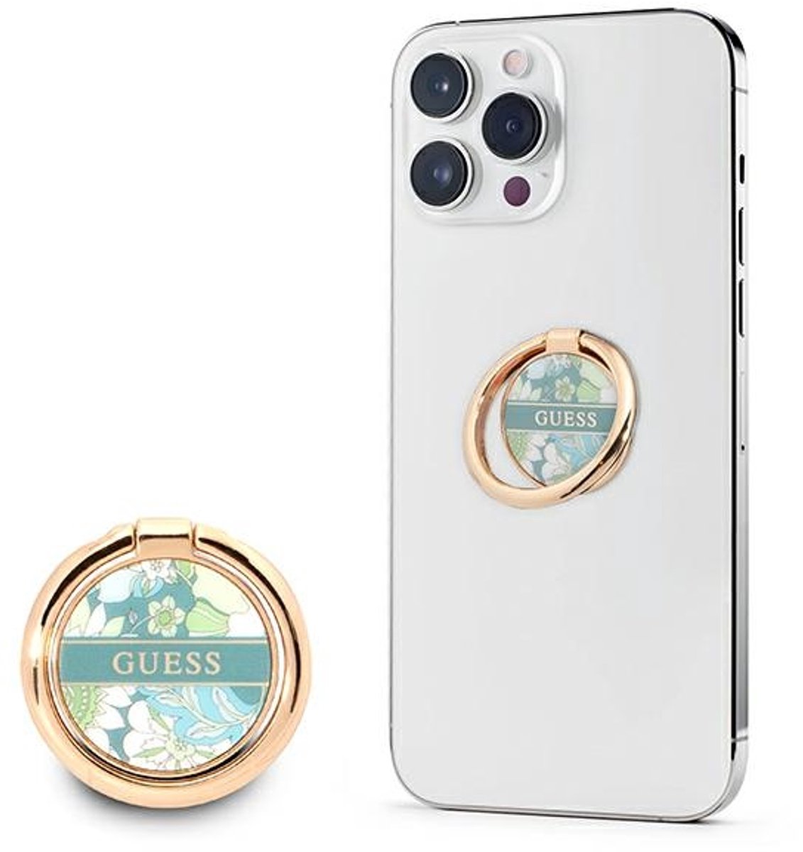 Guess - Ring Stand - Groene Bloem - Telefoonhouder - Luxe Design