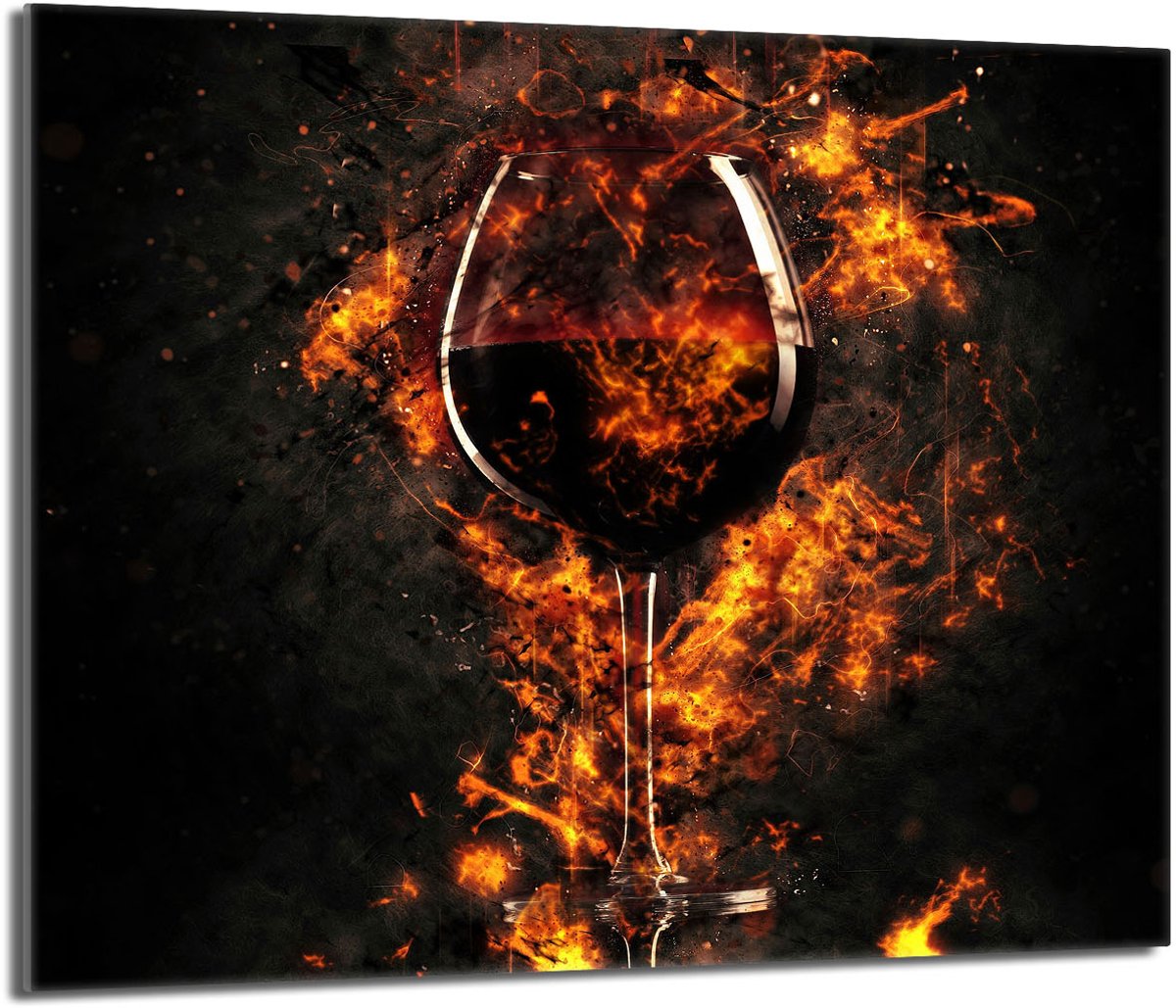 TMK ArtDeko - Serie Wino - Glazen Beschermplaat - Snijplank - Splinterbescherming