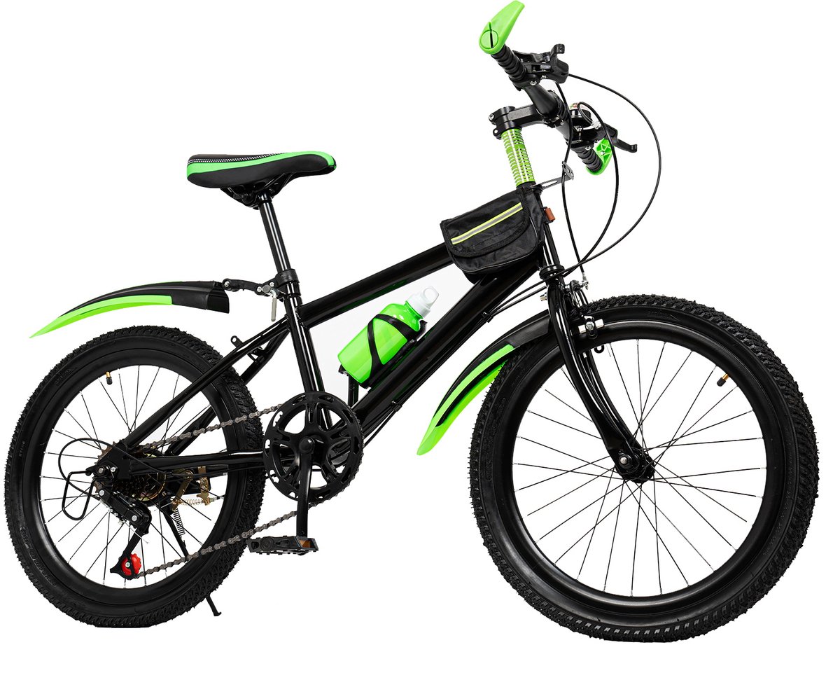 20 inch Kinder Mountainbike – 7 Versnellingen – Verstelbaar – Met Opbergtas Kompas en Bel – &