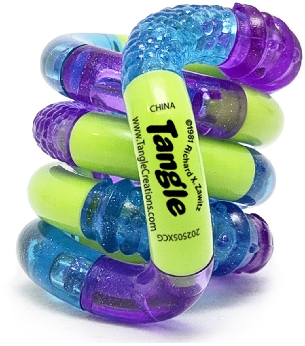 Tangle Toys - Textured Junior - Green Purple Parrot - The Original Fidget