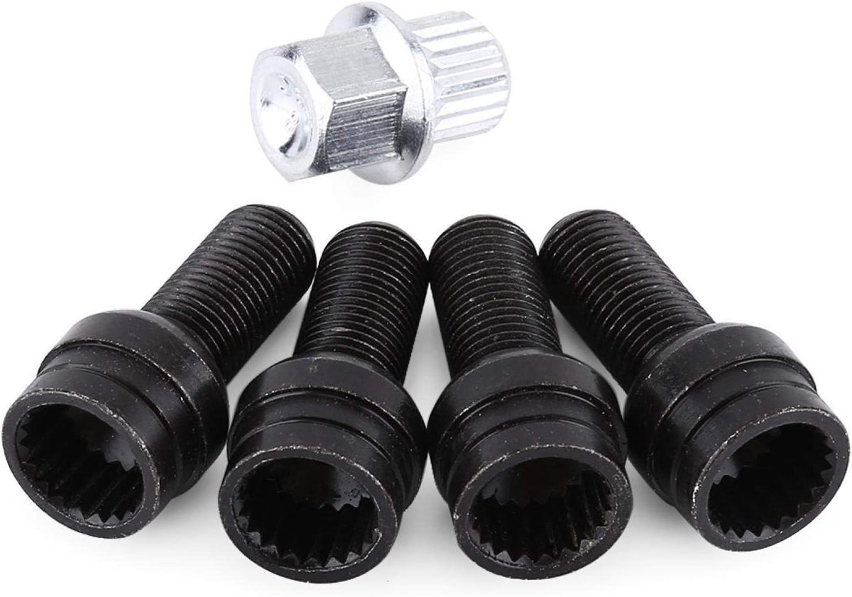Universele Anti-diefstal Schroef voor Auto Banden, M14 * 1.5mm Beveiligingsbout en Sleutelset voor A3 en Andere Auto's