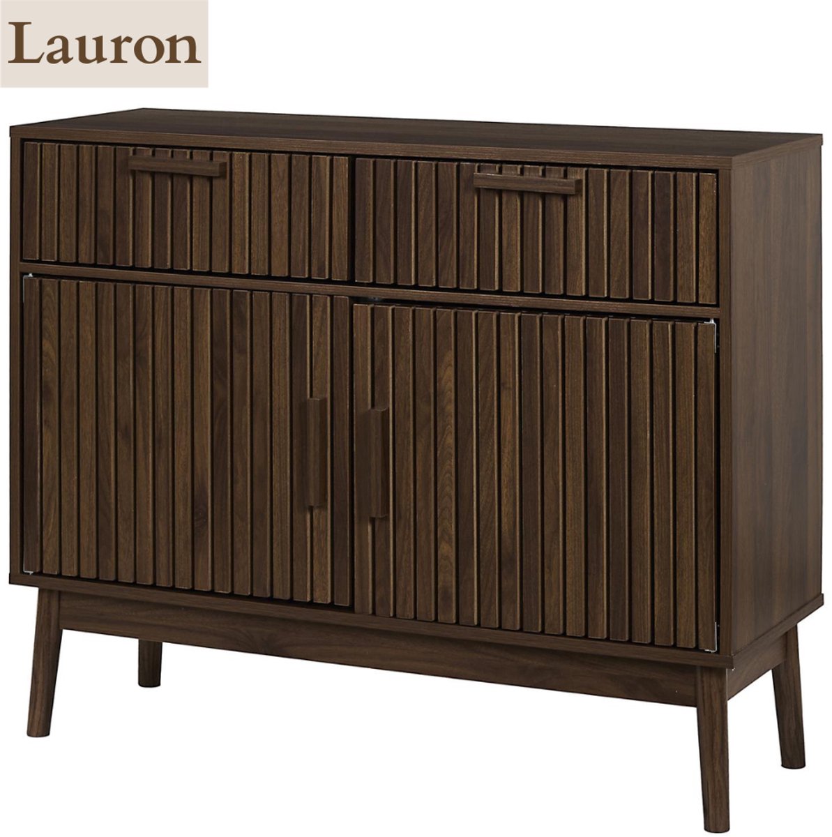 MISOU Wandkast - Met Lades - Opbergruimte - Haltafel op Poten - Opbergkast - Consoletafel - Sidetable - Hout - LAURON