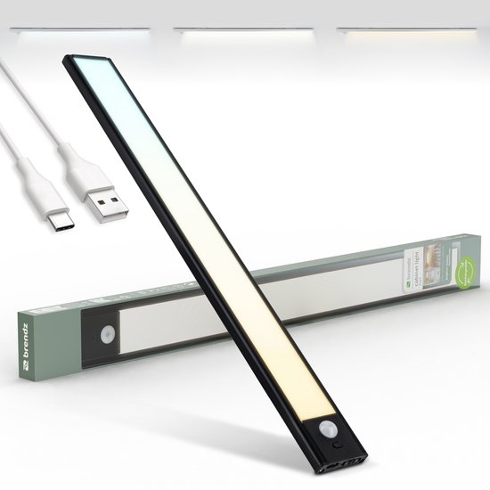 Brendz LED kastverlichting – 40 cm – bewegingssensor – zwart