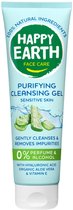 Happy Earth Zuiverende Reinigingsgel - 100% Natuurlijk - Met Hyaluronzuur, Aloë Vera & Prebiotica - Gezichtsreiniging - 150 ml