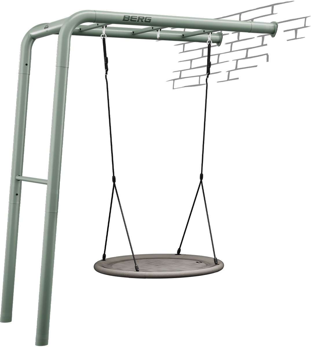 PlayBase Wall Green + Family set, met nestschommel