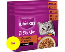 Whiskas Kattenvoer - Adult 1+ - Tasty Mix - Country's Selection in gelei - 48x85g