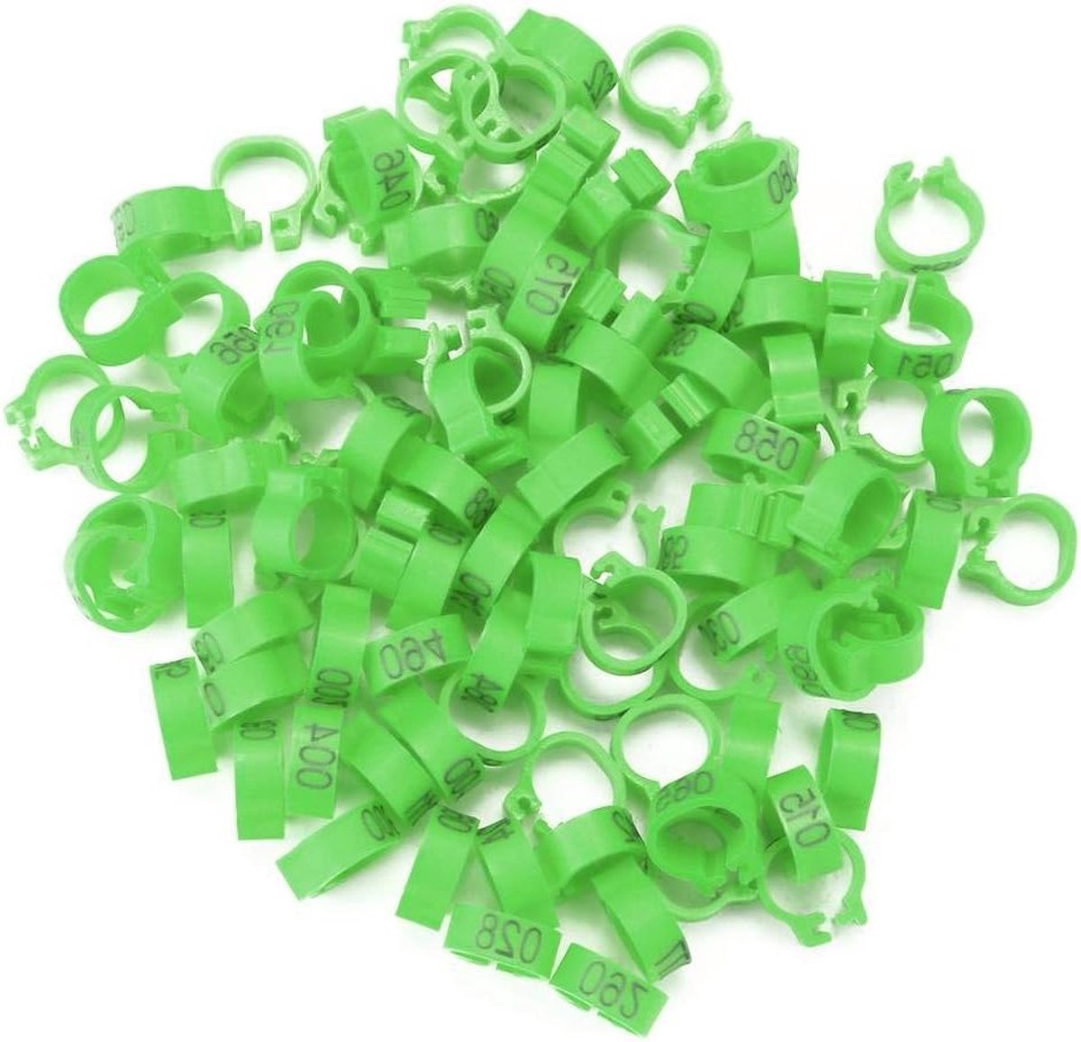 Multicolor Vogelpootringen Set van Plastic voor Duiven en Pluimvee - Genummerde Clipringen van 8mm voor Eenvoudige Identificatie en Gebruik