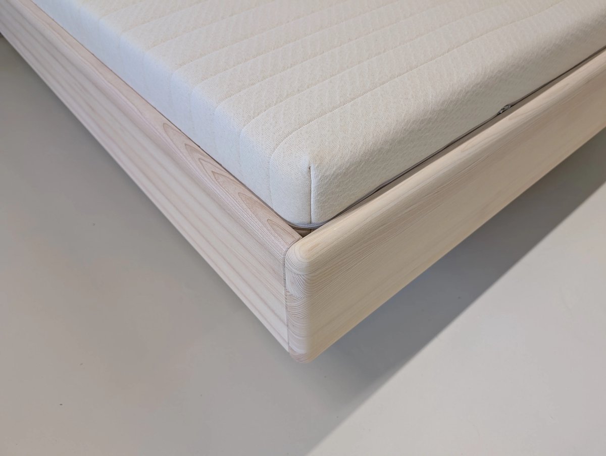 Natuurlatex matras MHB21 - 80x210 - H3 (70-110kg) - 20.5cm dik - 100% natuurlijk latexaandeel - Matrashoes van biologisch (GOTS) katoen en schapenwol