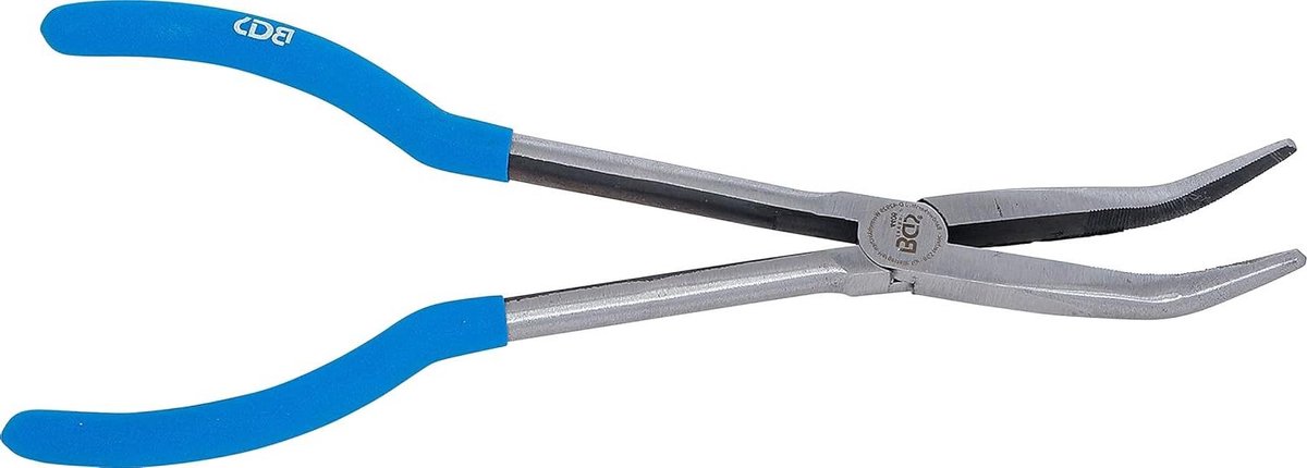 Telefoontang Lang Gebogen - Monteren Afstellen - Moeilijk Bereikbaar Werk - Extra Lange Bekken - 280 mm - Grijs