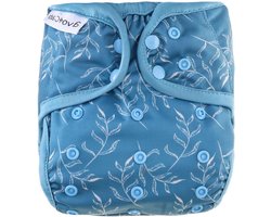 Stoffen Luier Overbroek - Wasbare Luier Broek - Baby Verschonen - Verstelbare Drukknopen - 5-16 kg - Bladeren Patroon