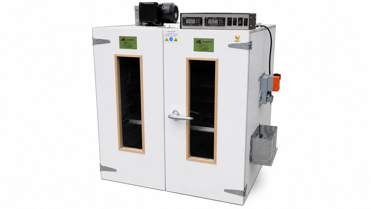 MS Broedmachine MS 400 – Volautomatisch – 400 Eieren – Slaglatten – Geschikt voor Kip, Eend, Duif & Fazant