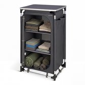 TRVLMORE Campingkast XL - Campingkeuken - 90KG Draagvermogen - Aluminium Frame - Inklapbaar - Incl. Draagtas - 50x60x97CM - Grijs