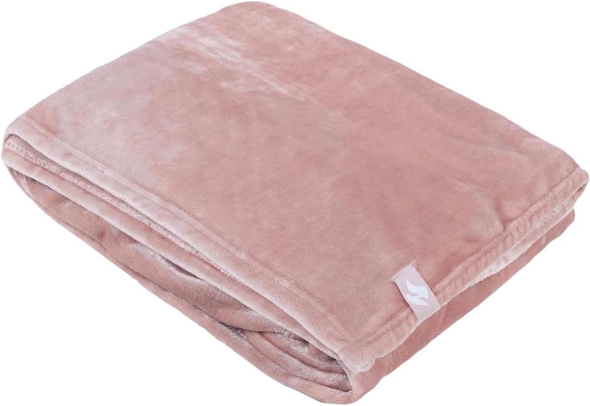 Thermale Deken - Warmhouddeken - Comfortabel Ontspannen - Warmtevasthoudend Materiaal - 180x200 cm - Stoffig Roze