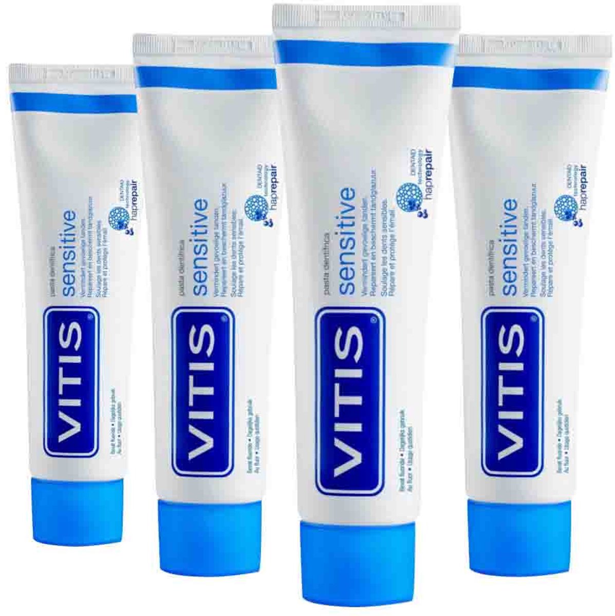 Vitis Tandpasta Sensitive - 4 x 75 ml - Voordeelverpakking