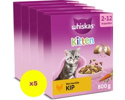 Whiskas Kattenbrokken - Junior - Kip - doos 5x800g