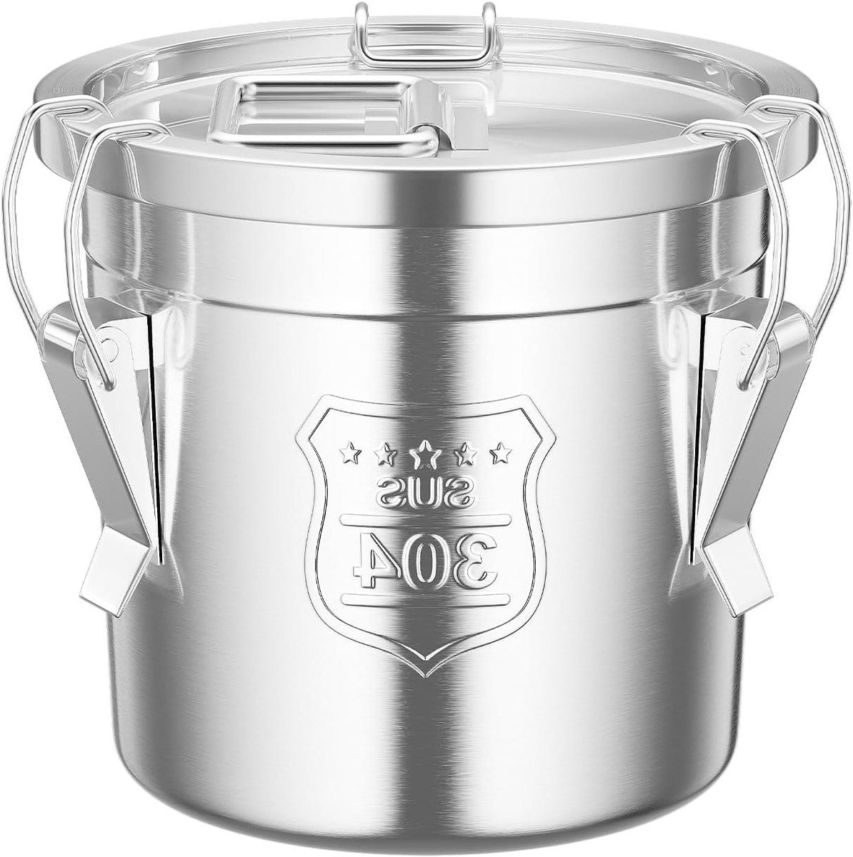 Rvs Opslagbak - Voedsel container - Keuken Organizer - Dubbele afdichting - 6 Liter - Zilver