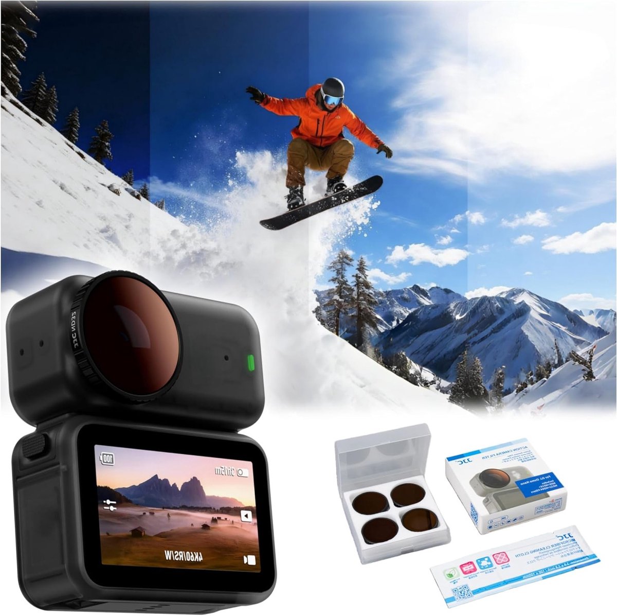 4-delige ND Filter Set voor DJI Osmo Nano - Multi-coatings, Optisch Glas, Inclusief Opberghoes en Lensaccessoires