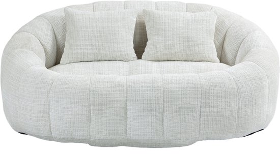 MODFU Vloersofa – 145x95x63 cm – met hoge rugleuning en armleuningen – zachte chenille – geen montage nodig – comfortabele sofa – Beige