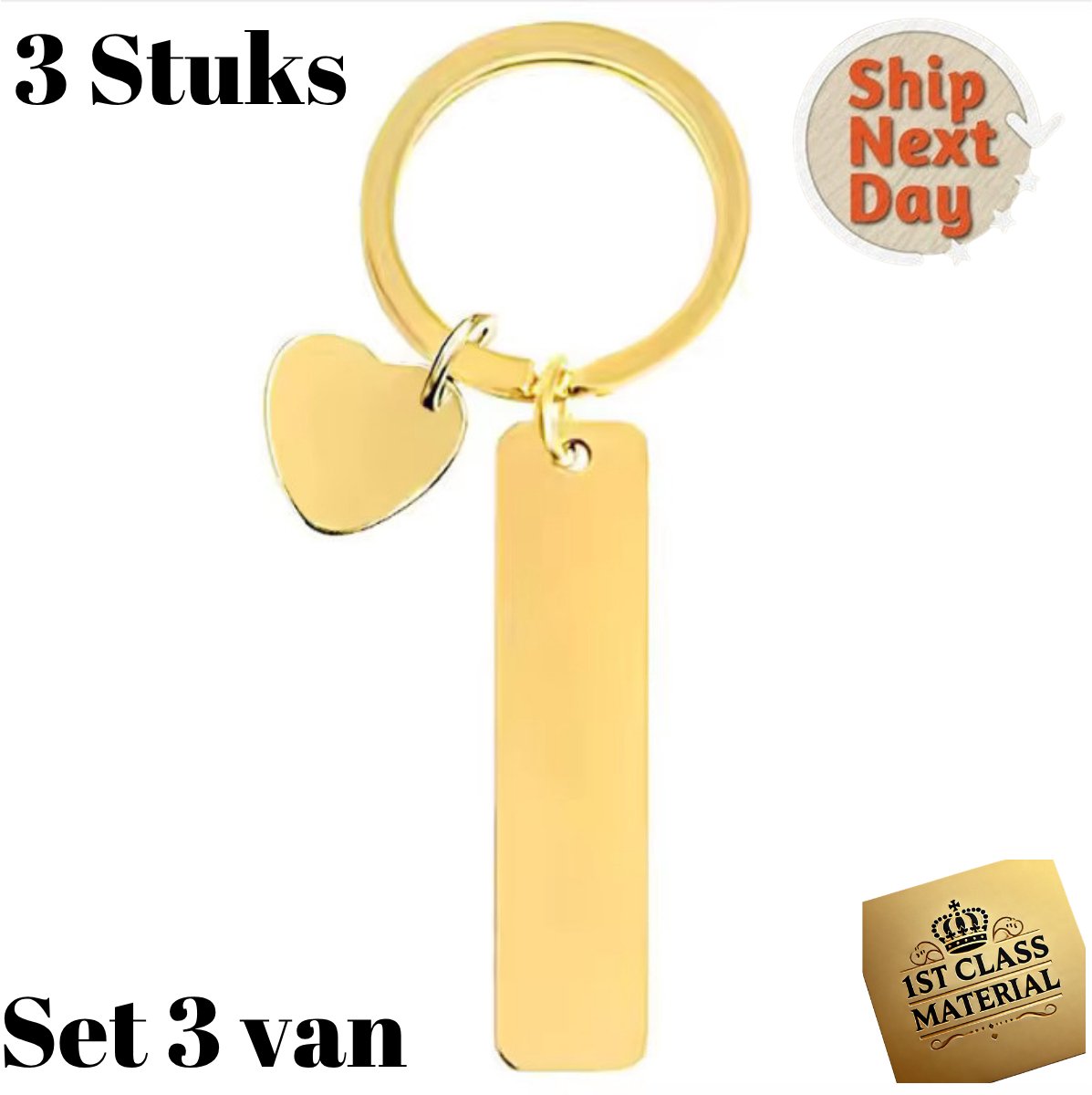 Sleutelhanger | Zwart | Luxe Metalen/Vaderdag Cadeau/Valentijn Cadeautje |RVS Roestvrij Stalen Rechthoekig Design | Verjaardag & Feestdagen