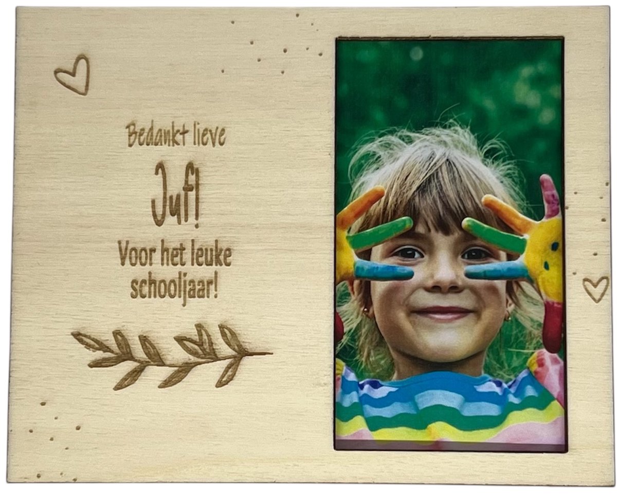 Fotokader liefste Juf | Bedankt juf | liefste juf | einde schooljaar | kleine attentie | de liefste ben jij | topper | cadeau