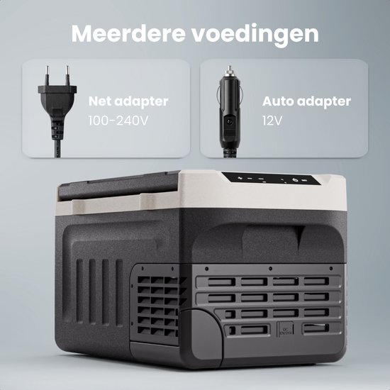 Auronic Compressor Koelbox Elektrisch 12V en 240 volt - Camping Koelkast - 21L - Frigobox - Zwart van Merkloos — afbeelding 4