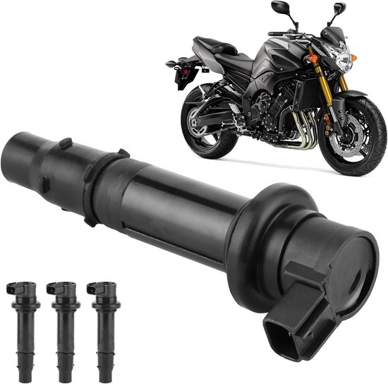 4 Stuks Ontstekingsspoelen - Zwart Ontstekingsapparaat met Anti-Interferentie voor MT-07, R1, YZF-R1, R6 en FZ8 van Merkloos — afbeelding 2