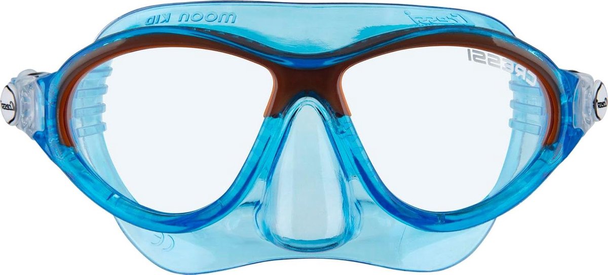 Kinder Duikbril - Snorkelmasker Zwembril - Watersport Ontdekken - Anti-allergisch Siliconen - 7-15 Jaar - Blauw Oranje