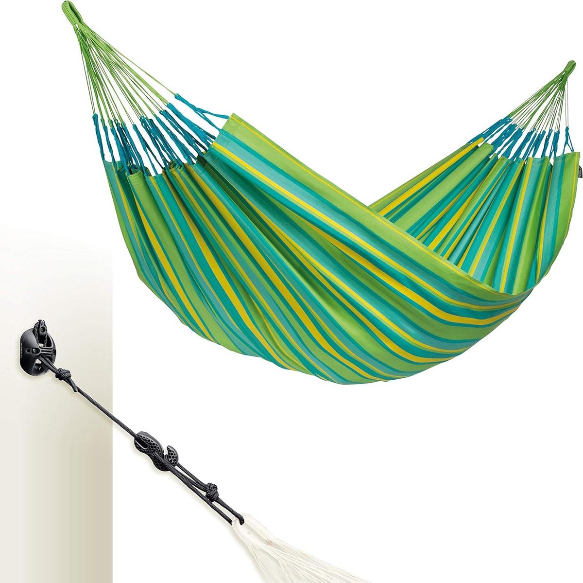 Kingsize Hangmat - Buiten Hangmat Tuin Hangmat - Ontspannen Buiten - Scheurvast Weefsel - 180 cm Breed - Lime