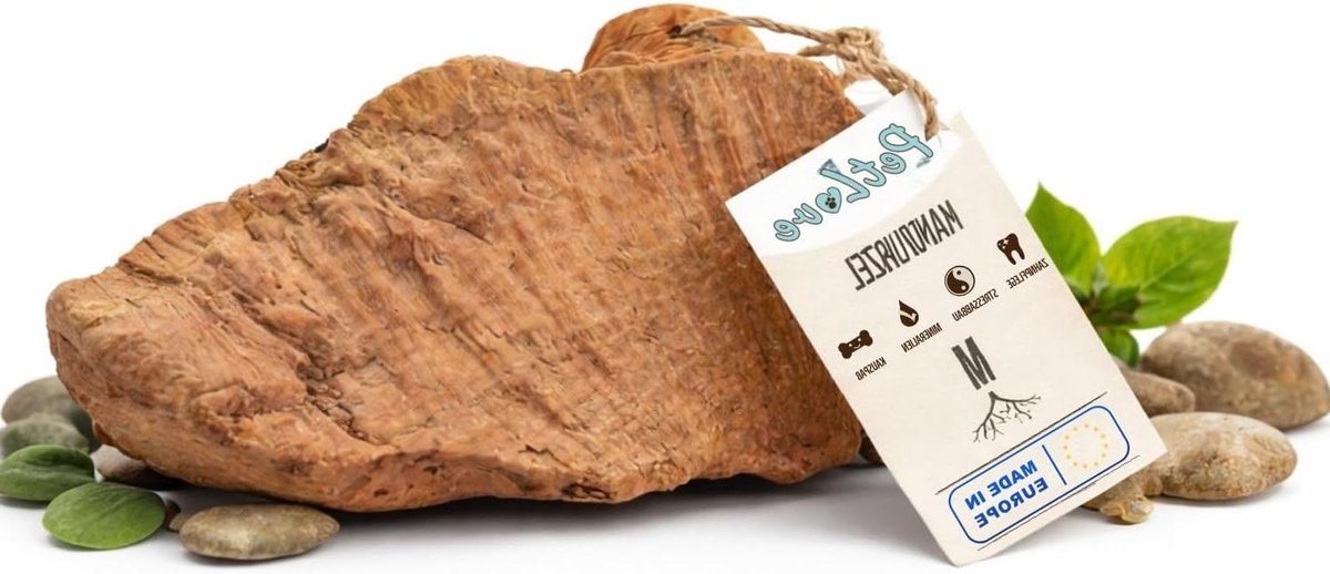 Kauwwortel Hond - Kauwbot Natuurlijk - Tandverzorging Hond - 100% Natuurlijk Heidehout - 450-699g - Lichtbruin