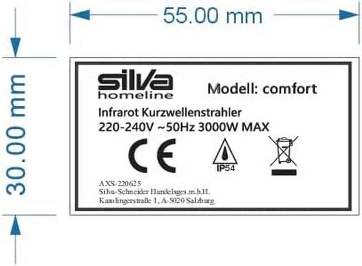 Terrasverwarmer - Warmtestraler Balkon - Buiten Zitten - Directe Infraroodwarmte - 1500-3000 W - Zilver