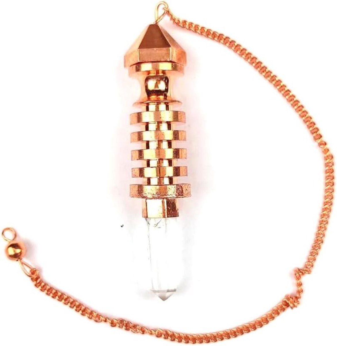 Isis Pendel Koper - Wichelroede Pendel - Energiemeting - Zelfreinigend Wit Licht - 2.5 inch - Koper