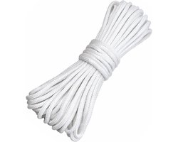 Vouwgordijn Koord - Blind Koord - Raamdecoratie Ophangen - Gevlochten Nylon - 5 meter - Wit