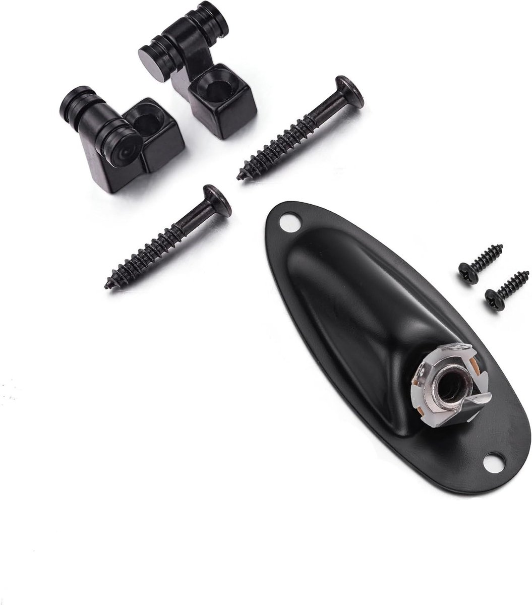 Guitar String Roller Holder voor Audio Kabels, Bootvormige Bevestiging met Schroeven, Zwart en Lichtgewicht