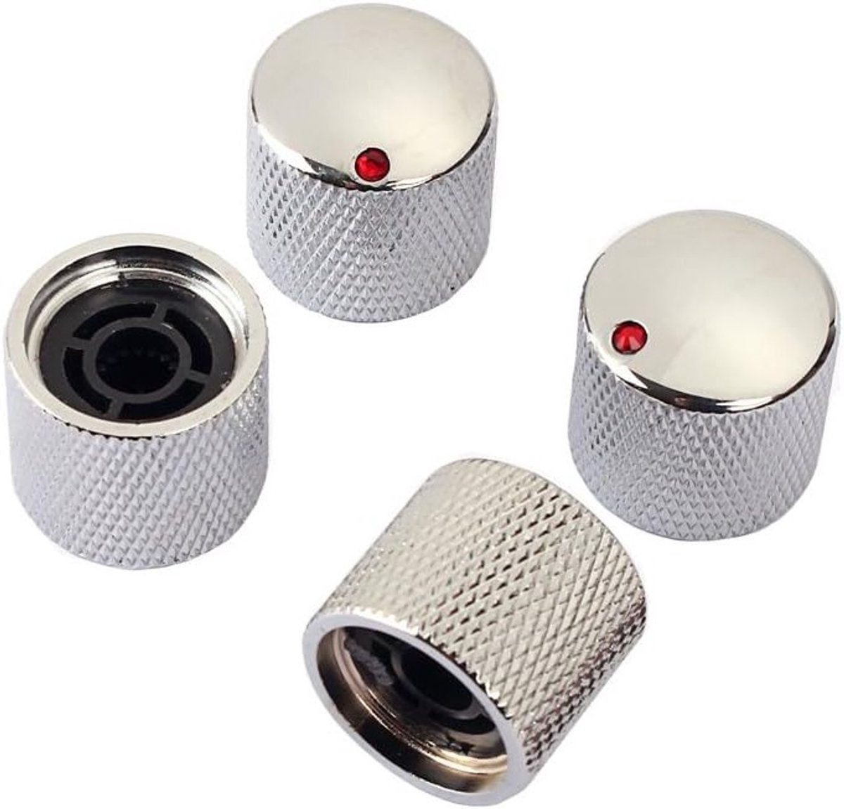 Dome Knob voor Elektrische Gitaar en Bas, Hex Head Tuning Button, Volume Controle, Chroom Afwerking, Geluid Aanpassen en Muziek Accessoires