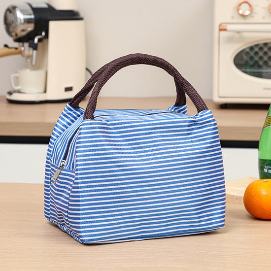 Set van 2 Thermal Bag - Kleine Lunchkoeler - Geïsoleerde Lunch Tas - Oxford Stof - Opvouwbare Lunchbox - School - Camping - Reizen - 23 x 17 x 13 cm van Merkloos — afbeelding 4