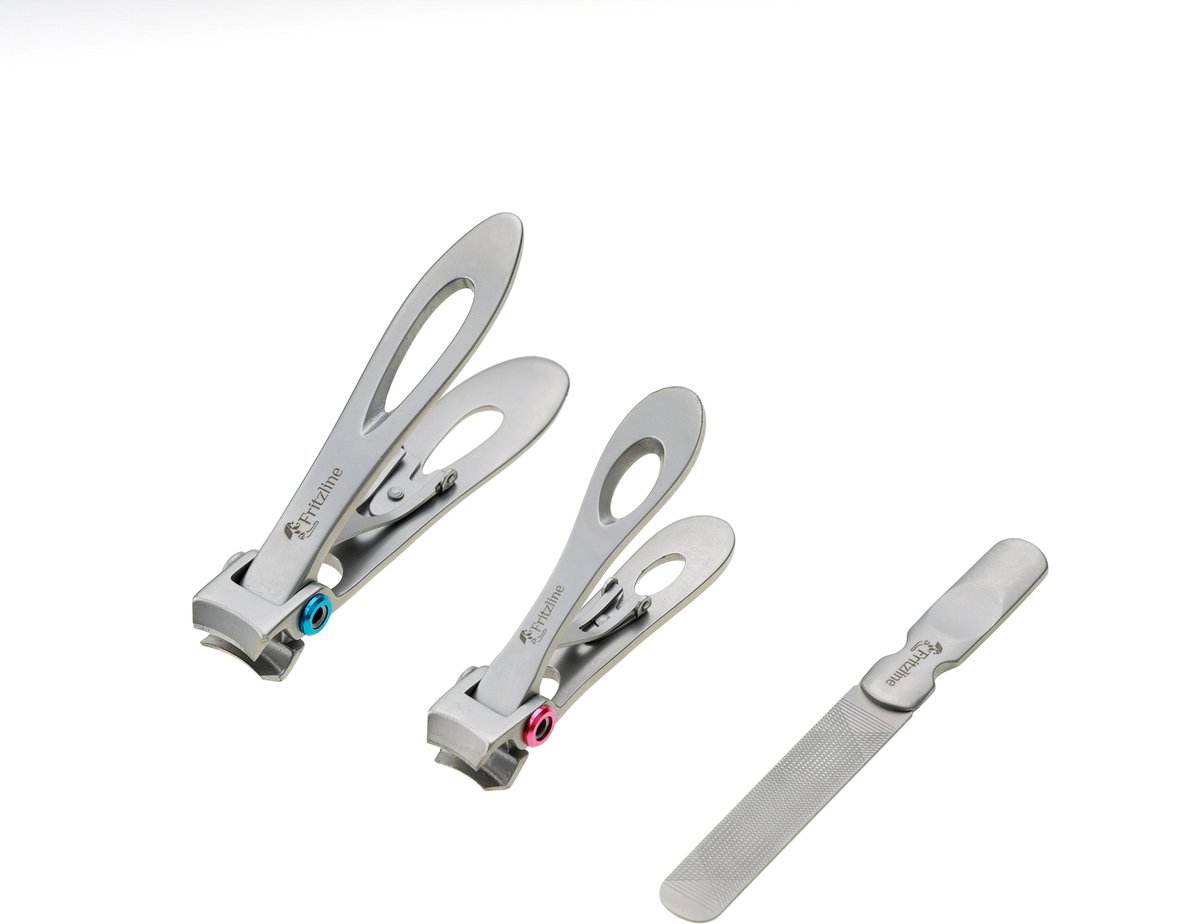 Fritzline Professionele Nagelknipper Set met Nagelvijl - Nagelknipper - Nagelvijl - Manicure Set - Nagelset - Luxe Opbergdoosje - nageltang - nagelknipper teennagels - teennagelknipper - teennagelknipper dikke nagels - nagelverzorging - teen nagels