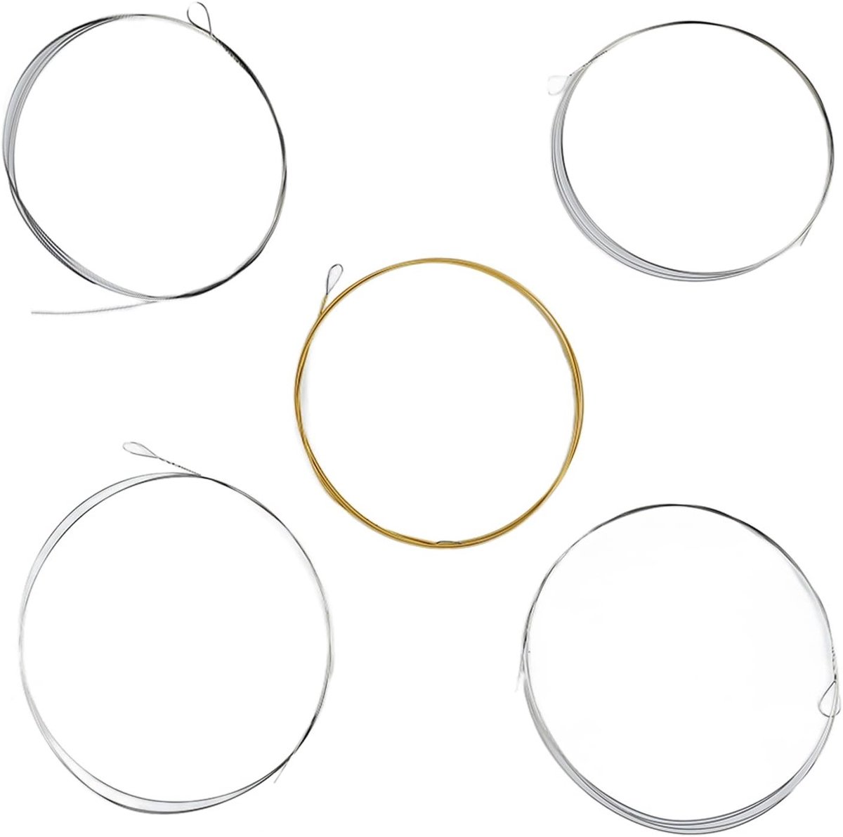 Vervangende 5 String Banjo Snaren van RVS, Volle Resonantie, Dikke Snaren voor Optimaal Geluid en Prestaties, Geschikt voor Diverse Snarige Instrumenten