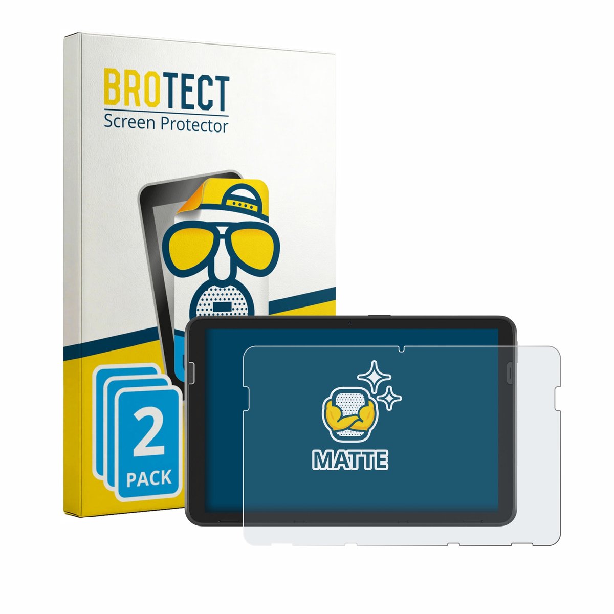 BROTECT - Screenprotector voor Zebra ET401 8" - Folie Beschermfolie matte 2 Stuks