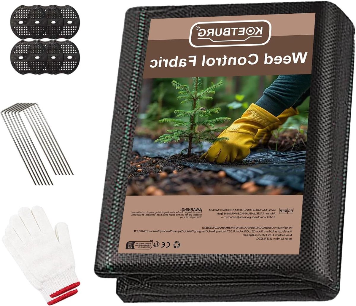 Onkruiddoek - Wering doek - Onkruid Vrij Houden - Scheurvast - 5 m2 - Zwart