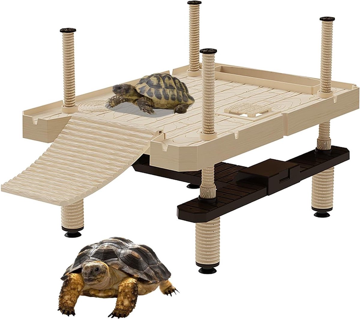 Schildpad Zonneplatform - Drijvend Eiland - Reptielen Verzorgen - Eenvoudig Klimmen - 53x29x41 cm - Niet gespecificeerd