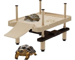Schildpad Zonneplatform - Drijvend Eiland - Reptielen Verzorgen - Eenvoudig Klimmen - 53x29x41 cm - Niet gespecificeerd