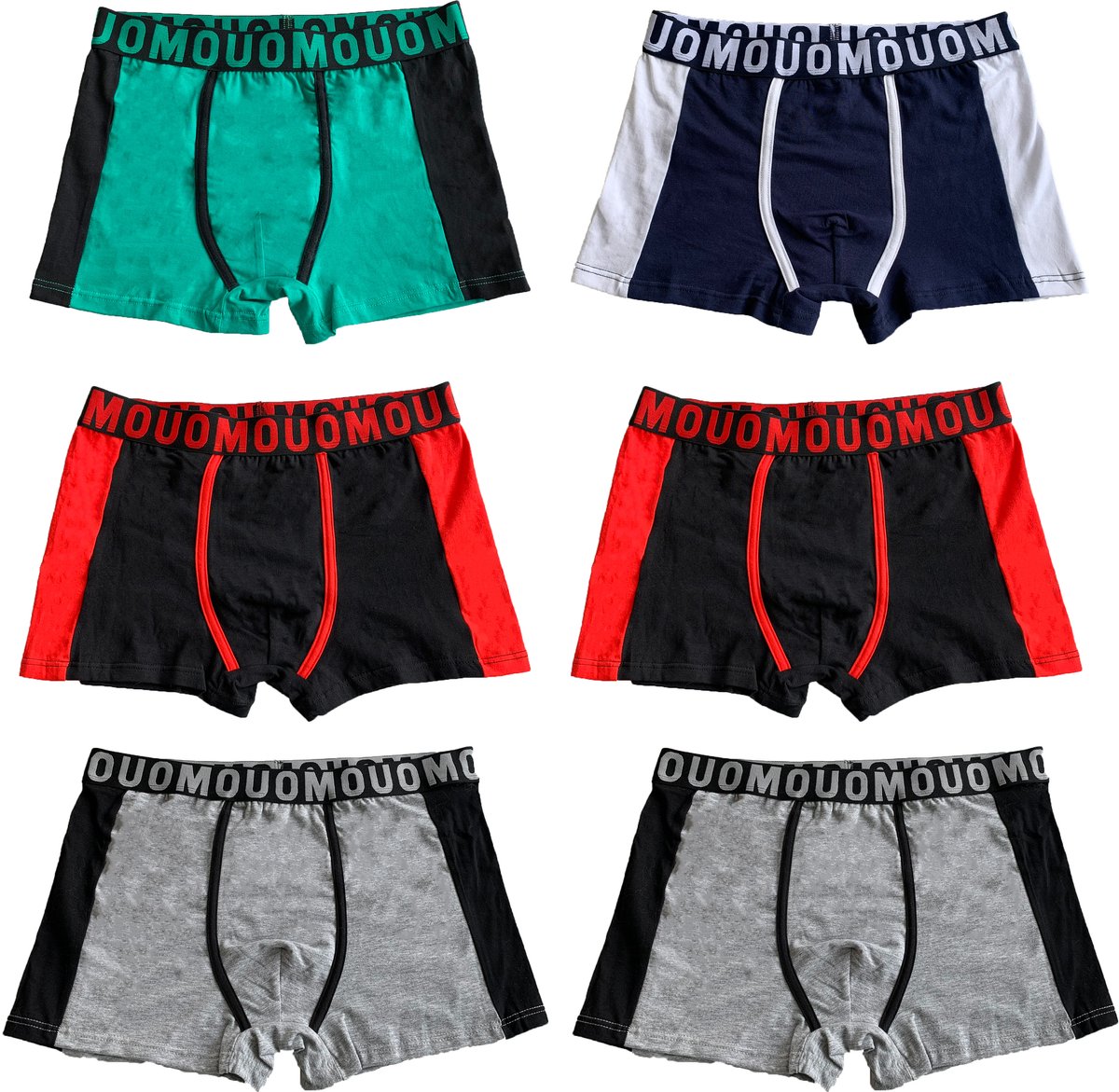 Heren Boxershorts Onderbroeken Katoen 6 stuks in verschillende kleuren - maat XXL - Taillebreedte 40 cm
