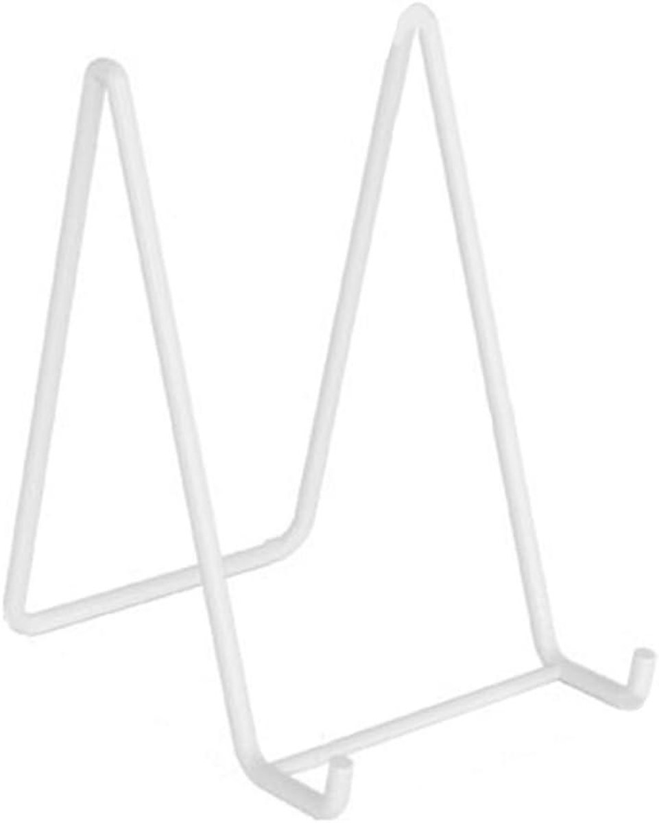 Display Standaard - Fotolijst Ezel - Kunst Tonen - Ijzeren Constructie - 13 x 9 x 3 cm - Wit
