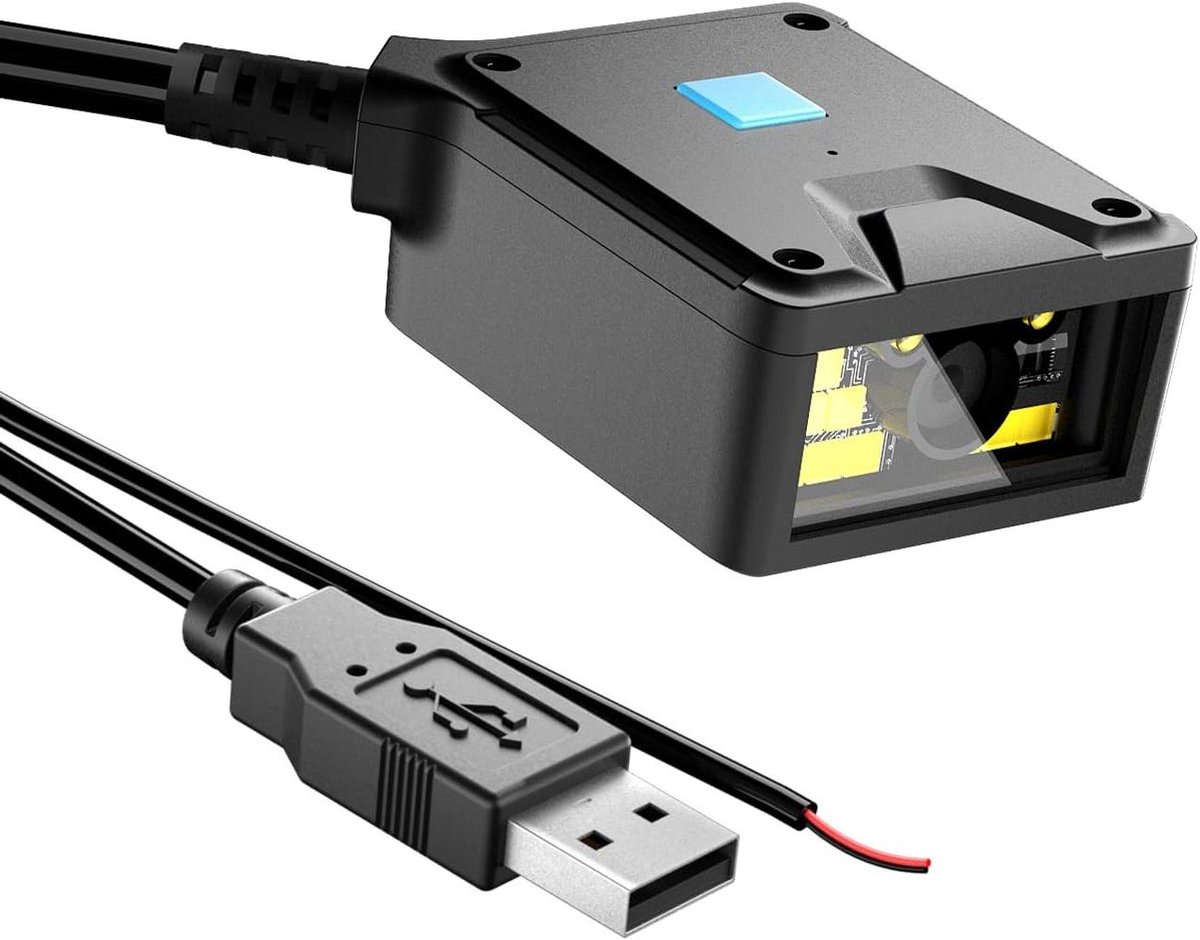 2D Barcodescanner - Codelezer QR Scanner - Industrieel Scannen - Automatische Inductie - 16 x 12 x 7 cm - Zwart