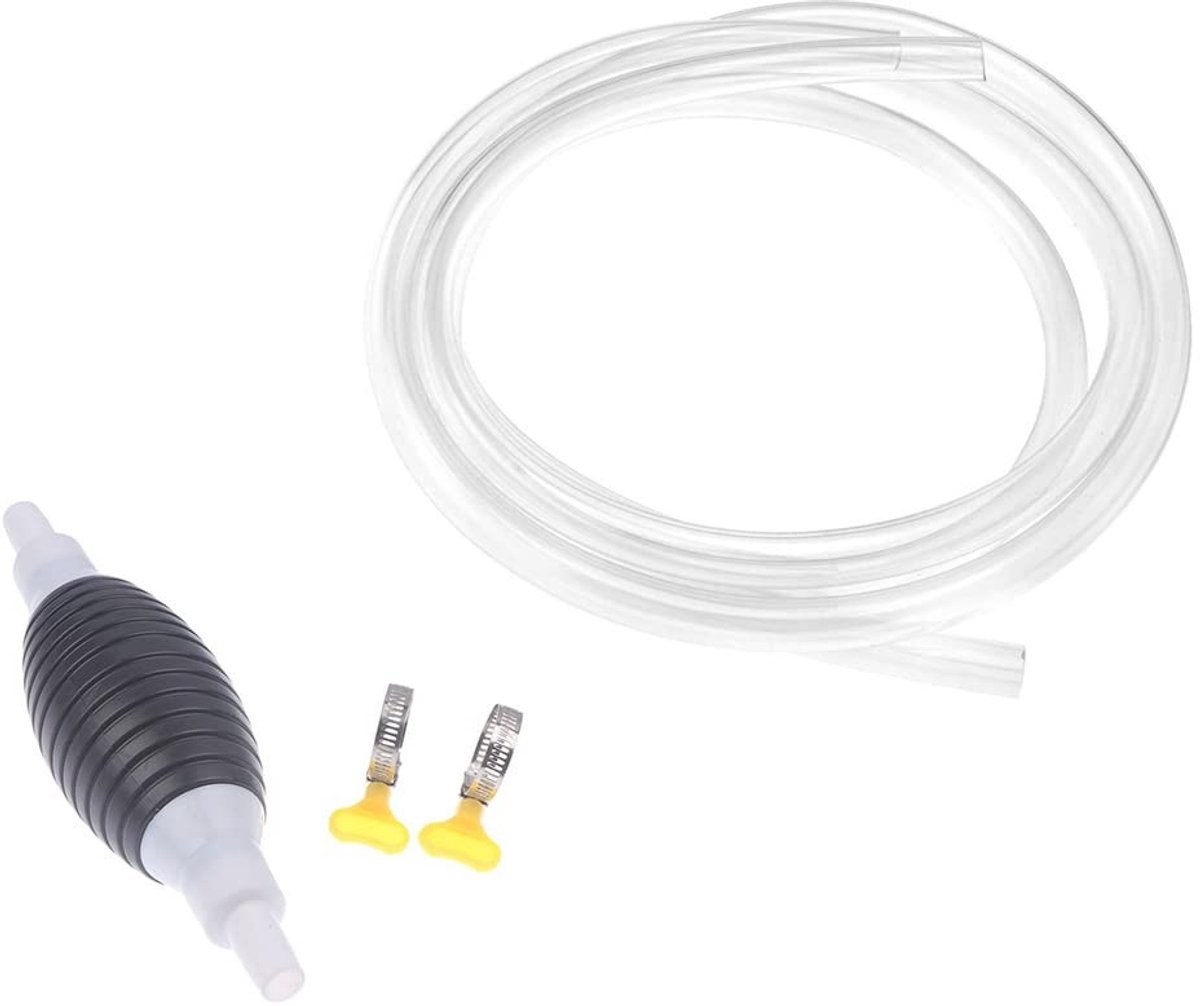 Allecto - Brandstofpomp - Handmatige siphonpomp - Duurzaam ontwerp - 2 meter slang - Voor benzine en diesel - Ideaal voor aquarium en watervervoer